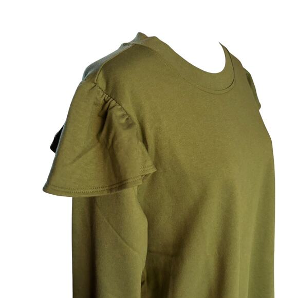 Time and Tru Women's Size XL (16/18) Ruffle Shoulder Sweatshirt Time & Tru NWT - Picture 4 of 8